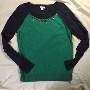 Merona Sweater with Rhinestone Detail